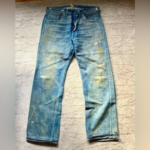 RRL Ralph Lauren Double RL Straight Leg distressed Jeans 
Blue - Site 34